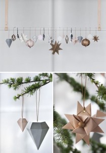 via: vtwonen Weihnachtsbaumschmuck aus Ppaier Diamanten aus Papier Weihnachtsstern