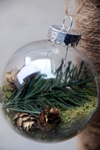 via: Pinterest nustikale weihnachtsbaumkugel natur material