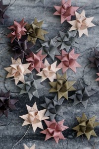 via: brostecopenhagen Weihnachtssterne aus Papier Anleitung in Pastel