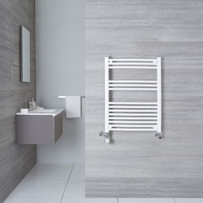 Handtuchheizkörper Mischbetrieb Gebogen Weiß Handtuchheizkörper Mischbetrieb Gebogen Weiß