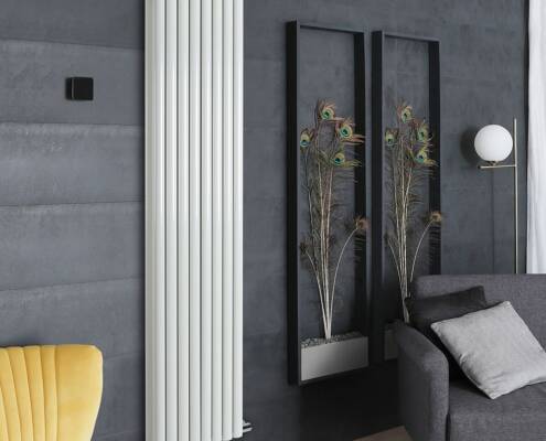 weißer elektrischer Heizkörper