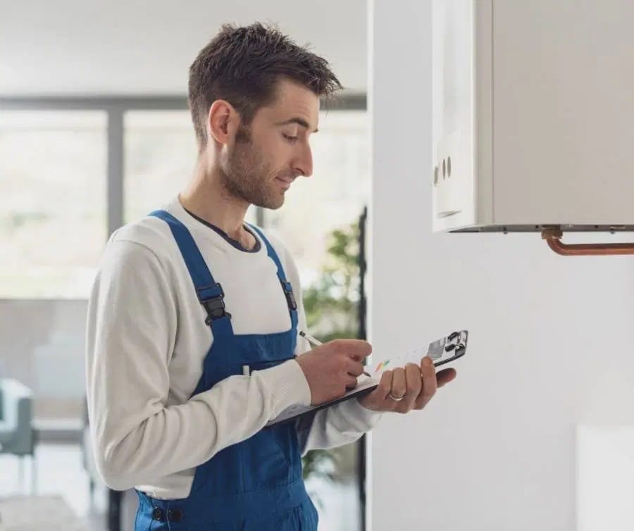 Boiler Wartung von einem Gas-Wasserinstallateur